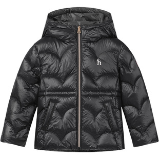 hazzys哈吉斯童装女童羽绒服25冬新中大童蓄热抑菌保暖连帽外套