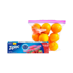 Ziploc密保诺双链密实袋家用食品袋密封袋进口保鲜袋冰箱收纳大号