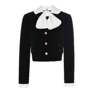 lefame拉飞姆2025年冬季新款棕色老钱千金风丝绒短款羽绒服外套女