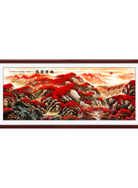 鸿运当头国画手绘真迹客厅挂画