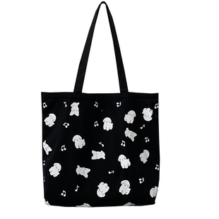 帆布包女上课大学生单肩包小众设计感大容量ins韩风手提帆布袋