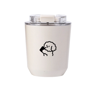 niniou周边丨治愈修狗咖啡水杯子ins小巧翻盖直饮办公便捷保温杯