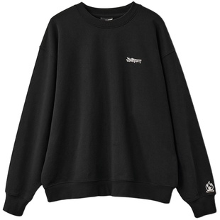 BURNIN* 97’series 纯色无帽横排LOGO卫衣圆领套头卫衣宽松上衣