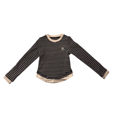 童乐鱼2025秋款女童磨毛长袖T恤