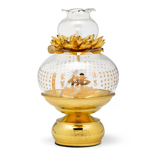 供佛灯油灯酥油长明灯家用纯铜灯座佛前供灯液体供佛灯盏酥油灯架