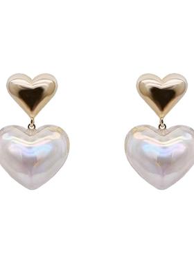 网红甜酷爱心珍珠项链女夏季2022年新款锁骨链颈链高级感轻奢小众