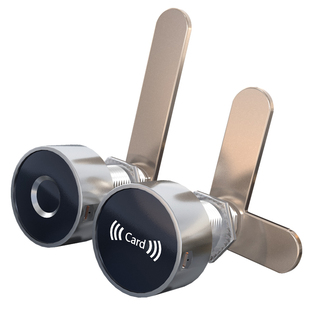 极简玻璃柜门指纹锁对开门电子密码锁更衣储物柜刷卡锁抽屉密码锁