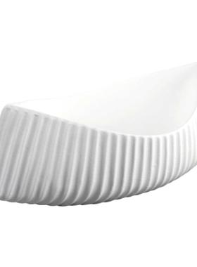 简约白色树脂船形果盘托盘摆件