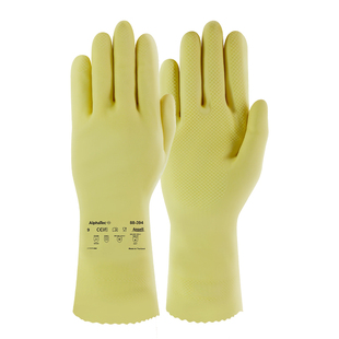 Ansell安思尔88-394无衬里乳胶橡胶手套B类防化防滑维修安装清洁