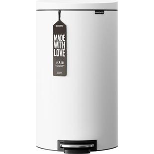 brabantia柏宾士山姆同款平背脚踏式30L家用不锈钢餐厅靠墙垃圾桶