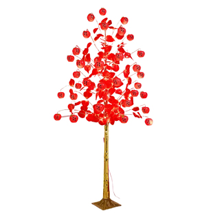 新年装饰氛围发光柿子树灯春节喜庆摆件客厅场景布置拍照道具马年