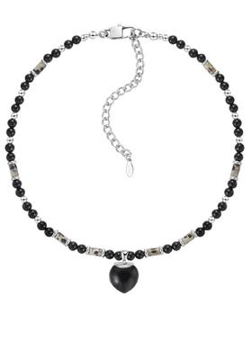 SSV海岛系列暗夜魅影爱心玛瑙串珠项链