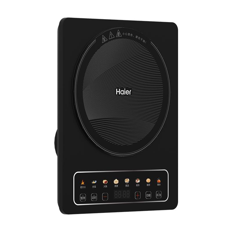 海尔电磁炉新品6D防水超大火力2200瓦炫彩触控预约定时批发质保