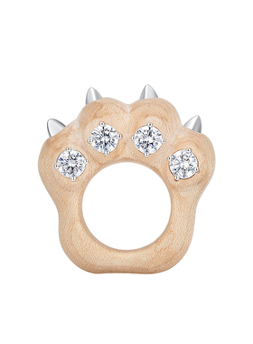 【现货】YVMIN尤目 25AW 木质熊掌戒指 DOUBLEBOO