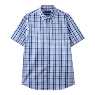 SCOFIELD男装26年夏季新品日常通勤时尚格纹穿搭100%棉短袖衬衫男