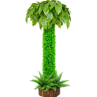 仿真假树皮装饰柱子下水管道遮挡