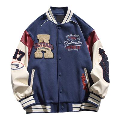 克中大童男宽松拼接休闲外套潮