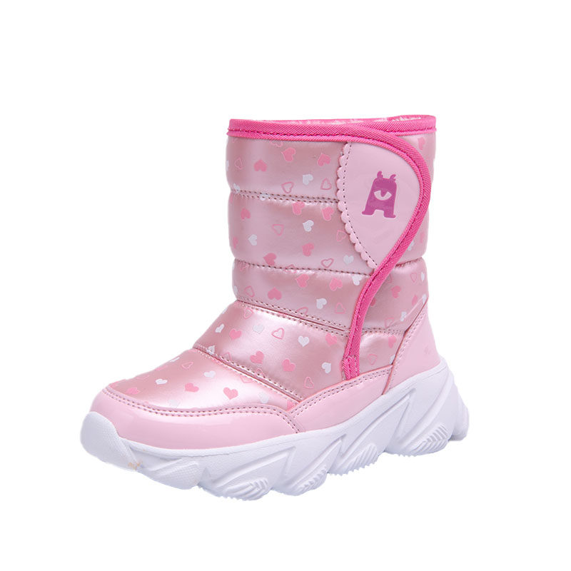 ABCKIDS童鞋冬季加毛中筒雪地靴