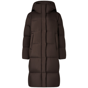 坦博尔羽绒服女中长款连帽加厚舒适保暖百搭时尚长款过膝冬季外套