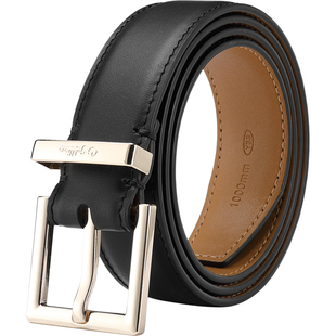 金利来皮带女士真皮针扣腰带女简约ins风牛仔裤腰封头层牛皮裤带