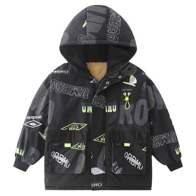 男童秋冬装外套加绒加厚男孩风衣