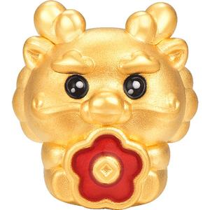 明牌珠宝硬金串珠 黄金Q萌童话十二生肖手串足金转运珠AFP0754