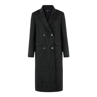 【绵羊毛+桑蚕丝】PRICH复古时尚毛呢大衣冬季新款通勤外套女