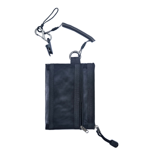 出国旅行弹簧绳防丢防盗伸缩透明网纱护照夹安全拉链证件收纳包袋