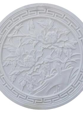 天然石材汉白玉浮雕壁画镂空窗花