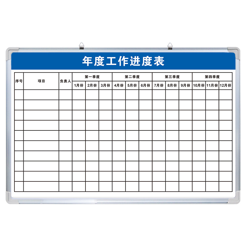 【年度工作进度表】白板定制内容