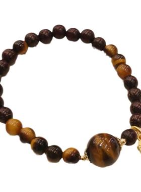 2023年新款秋冬复古天然虎眼石手链轻奢小众精致情侣手串女手饰品