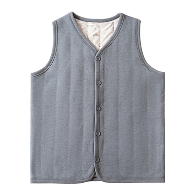 男士羊毛保暖马甲加绒加厚