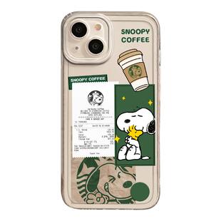 史努比snoopy适用苹果17promax手机壳iPhone16冰美式15pm情侣12卡通13mini可爱14咖啡x创意xr透明xs软8plus/7