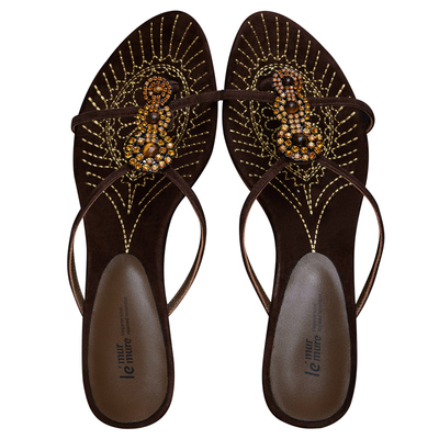 Le'Murmure巴洛克浮雕烟花拖鞋