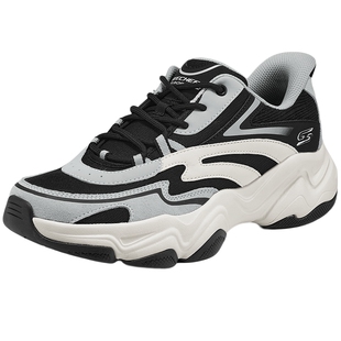 斯凯奇闪穿鞋|秋冬季流行男款老爹鞋一脚蹬轻便增高熊猫鞋运动鞋