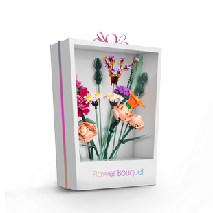 LYB乐一百适用于乐高10280花束花瓶乐高玫瑰花展示盒亚克力防尘罩