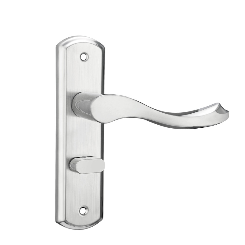 卫生间门锁浴室玻璃门不锈钢把手厕所通用静音门锁洗手间铝合金门