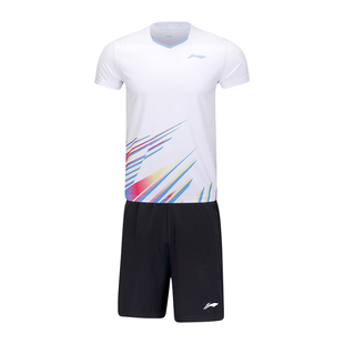 2026新款李宁羽毛球服套装女款男专业比赛速干大赛服印字定制球衣