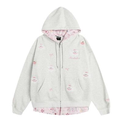 INSstudios毛巾绣小狗假两件卫衣