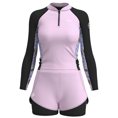 TOSWIM分体拼色防晒游泳衣显腰瘦