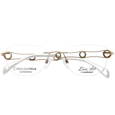 日本夏蒙线钛超轻气质无框眼镜框