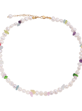 浮漾FLOAT珍珠女彩色碎石项链