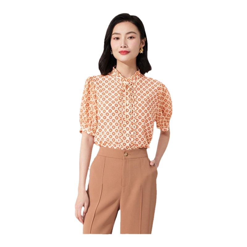 乔万尼2026新品夏季真丝衬衫显瘦桑蚕丝上衣精致优雅设计ET2C248