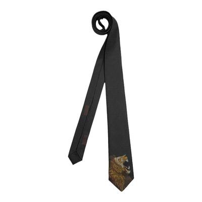 动物系列轻便刺绣重磅桑蚕丝领带