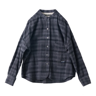 冬季新品 桑妮库拉/Sunny clouds 女式纯棉磨毛落肩格子衬衫日式