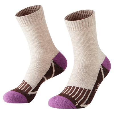 必迈男女跑步运动羊毛中筒袜