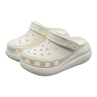 2025新款洞洞鞋女款踩屎感云朵泡芙超厚底增高防滑包头沙滩凉拖鞋