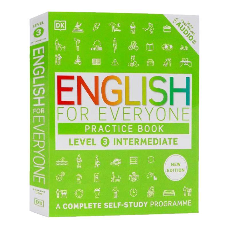 进口英文原版正版DKL3中级教程练习册带音频English for Everyone Level 3 Intermediate Practice Book 自学教材 雅思托福用书