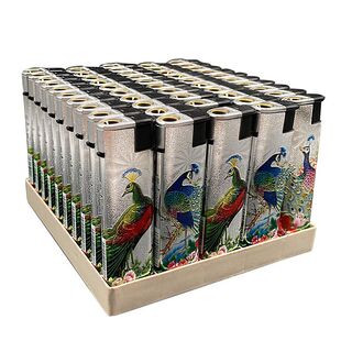 轻奢新款加大加厚防爆二代蓝焰防风打火机充气式家用零售火机