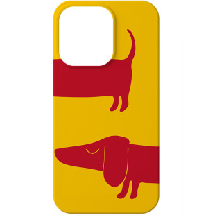 奔向姓胡简约黄色腊肠狗卡通适用苹果17PROMAX手机壳菲林iphone16plus硬壳13mini15趣味萌系可爱治愈动漫全包